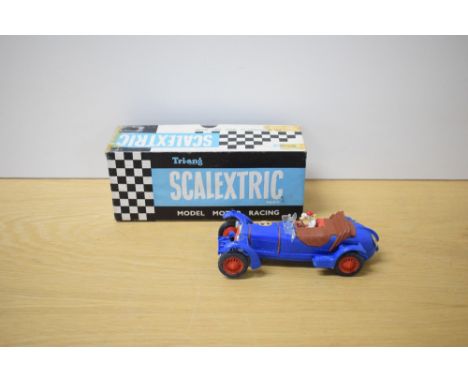 A Minimodels Tri-ang Scalextric Car, C65 Alfa Romeo in blue with racing number 14, driver wearing red helmet, in original car