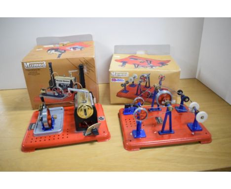 Two Mamod Live Steam Items, SP4 Steam Engine with burner tray present and WS1 Workshop, both in original boxes, both having v