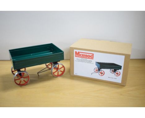 A Mamod Steam Roller Trailer, green, boxed with internal packaging present, appears unused