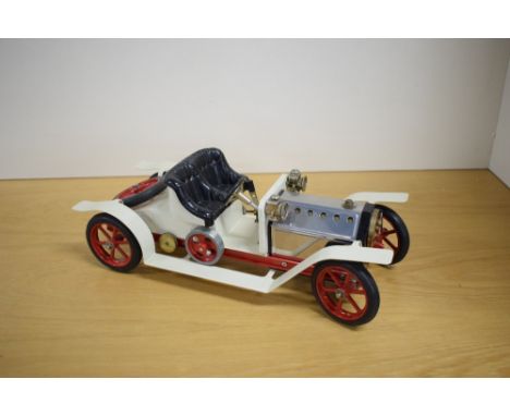 A Mamod Live Steam Roadster, cream, very little use