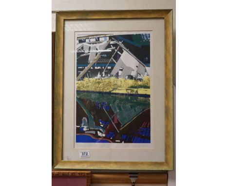 A M Blundell, 1981, a studio framed lithograph, The Bone Works, signed &amp; numbered 5 of 10 