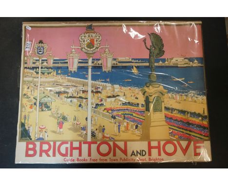 A vintage Brighton &amp; Hove tourist poster. 