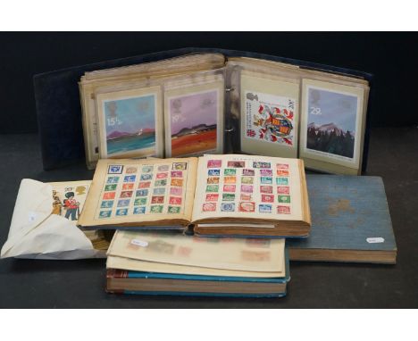 A collection of stamps within albums to include GB, Commonwealth and world examples together with a collection of Royal Mail 