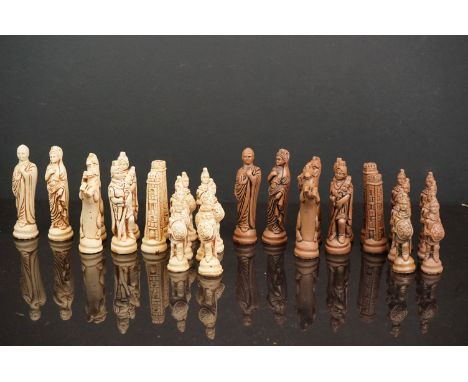 Vintage Carlton Product Roman chess pieces, made in England 