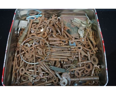 A collection of vintage keys. 