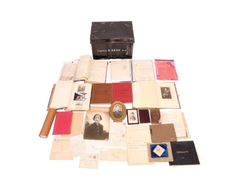 Captain Ralph Kerr CBE RN (1891-1941): His original military metal trunk, containing a large collection of ephemera related t