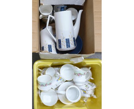 A Beswick Apollo coffee set, a Paragon Rosalina breakfast set and an Art Deco tea set, one cup, a/f **PLEASE NOTE THIS LOT IS