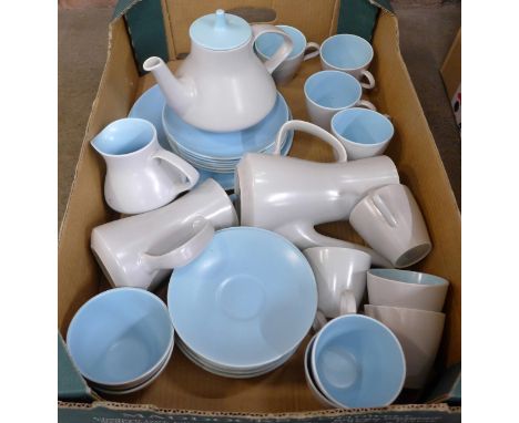 Poole Pottery sky blue and grey tea and coffee wares&nbsp;**PLEASE NOTE THIS LOT IS NOT ELIGIBLE FOR POSTING AND PACKING**