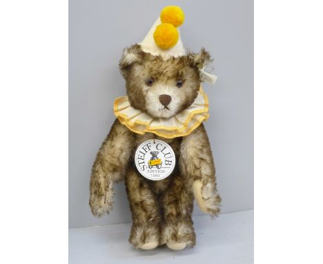 Steiff Teddy Clown, 1928 replica bear, boxed, 30cm 