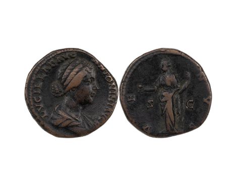 Lucilla, daughter of Marcus Aurelius (c164-170) bronze Sestertius, Rome. Obverse: draped bust, right, ’LVCILLA AVG ANTONINI A