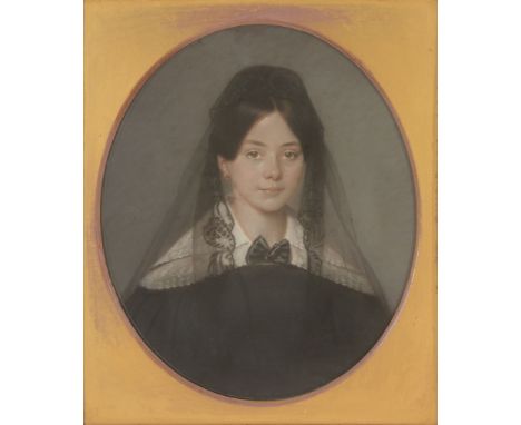 Italian School, 19th century Portrait of Lady Albinia Alington-Pye (nee Hobart-Hampden, d. 1893) Pastel 22.5cm x 19cm, oval D