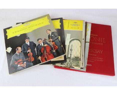 CLASSICAL RECORDS / BOX SETS - 7 RARE DEUTCHE GRAMMOPHON STEREO BOX SETS and ALBUMS.  1. DGG SLPM 138 002/3 ED1 RED BOX, GOLD