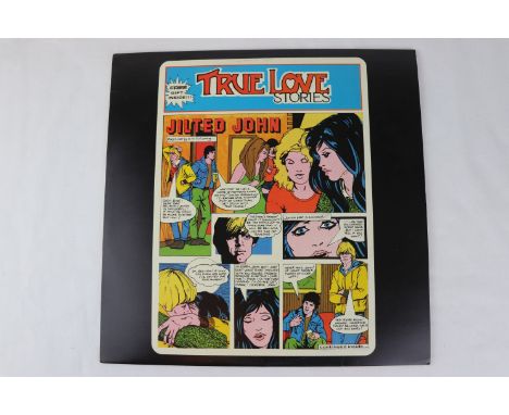 PUNK  / NEW WAVE / POWER POP SIGNED PROMO LP - JILTED JOHN - TRUE LOVE STORIES, ORIGINAL UK 1978 PROMO COPY, signed on the ba