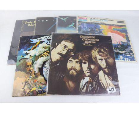 Vinyl - Six LPs to include 2 x Van Morrison (Its Too Late To Stop Now &amp; Hard Nose The Highway), CSNY Deja Vu, The Moody B