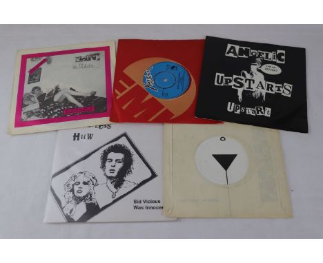 PUNK - 5 RARE UK 1ST PRESSINGS 1979 PUNK SINGLES. 1. HELPLESS HUE - SID VICIOUS WAS INNOCENT (1979, UK 1ST PRESSING, BIG RECO