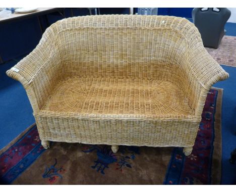 Wicker conservatory sofa. 