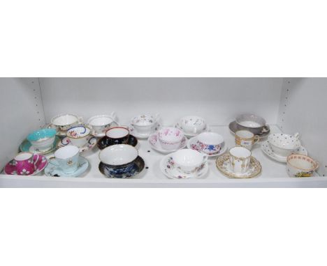 Collection of Victorian and later cabinet cups and saucers to include Derby-style, Noritake, Foley etc. 