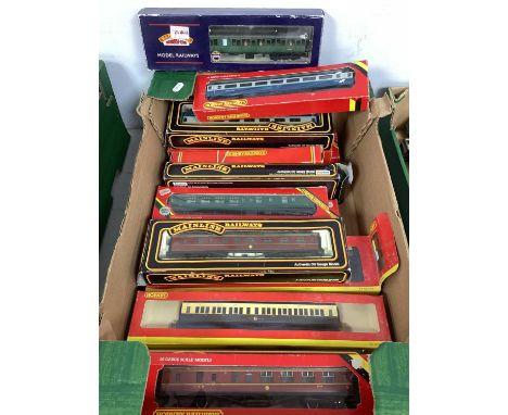 Thirteen OO Scale British Outline Coaches, by Bachmann, Mainline and others, all boxed.