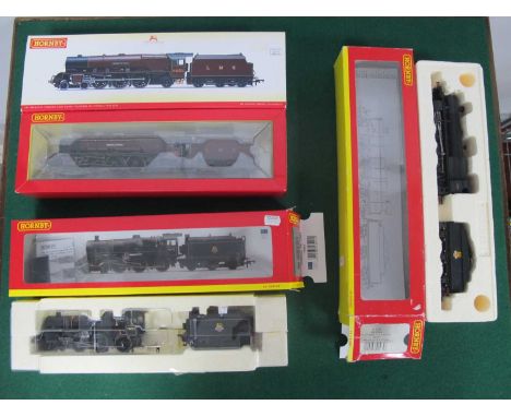 Three Hornby 'OO' Gauge/4mm Boxed Steam Tender Locomotives, comprising Ref No R2465 Class 2800 2-8-0 BR black R/No 2836 (sign