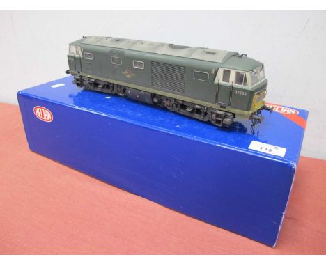 A Heljan Ref No 3580 'O' Guage/7mm Class 35 "Hymek" Bo-Bo Diesel Locomotive, BR green (slight weathering) R/No D7039, very go