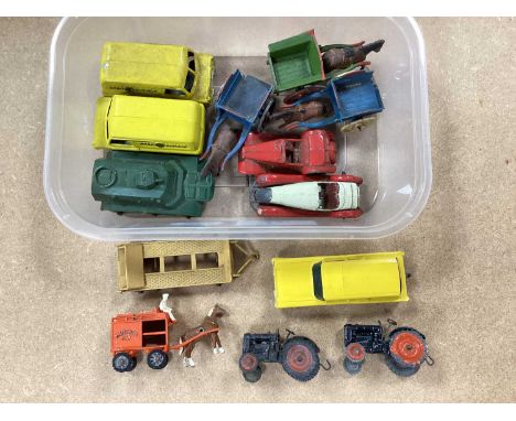 A Small Quantity of Post War 1:76th Scale and Similar Diecast Vehicles, by Britain's, Matchbox and others, sometimes repainte