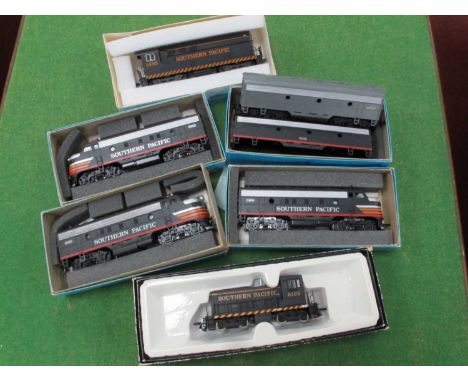 Six 'HO' Gauge Boxed U.S.A Outline "Southern Pacific" Diesel Locomotives, comprising a Walters HO-44 Bo-Bo R/No 1486; a Spect