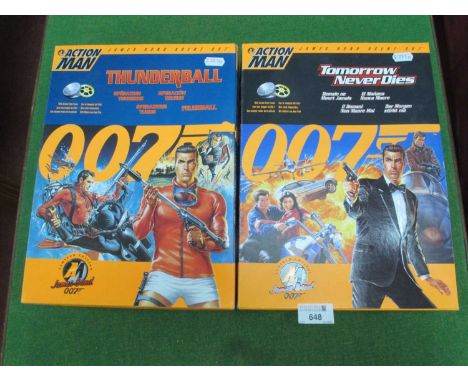 Two Hasbro James Bond 007 Themed Action Man. Comprising of the Thunderball &amp; Tomorrow Never Dies Editions, Boxed.