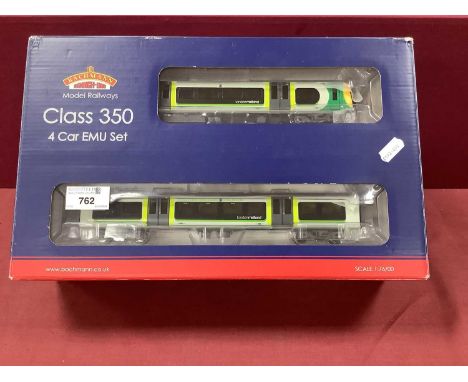 A Bachmann 'OO' Gauge/4mm Ref No 31-031 Siemens "Desiro" Class 350 four car E.M.U London Midland Livery - 21 DCC, very good b