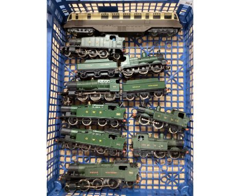 Nine OO Scale Steam Locomotives and One Railcar, by Airfix and others, all with a Great Western theme, all spares / repairs, 