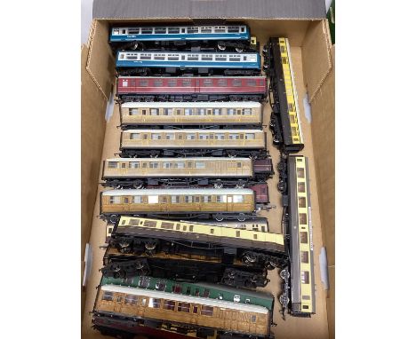 Twenty Two OO Scale British Outline Eight Wheel Coaches, by Hornby and others. Playworn.