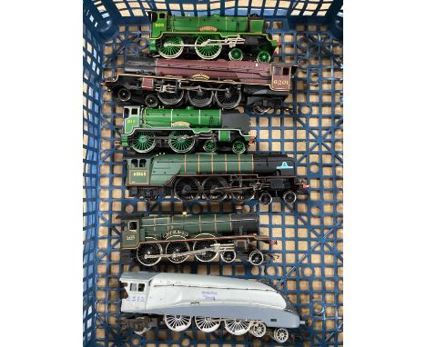 Six OO Scale British Outline Locomotives, including Tornado, Silver Fox and Princess Elizabeth, by Hornby, all missing tender