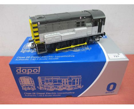A Dapol O Gauge/7mm Ref No. 7D-008.015U Class 08 0-6-0 Diesel Shunter, Railfreight triple grey - unnumbered, very good boxed 