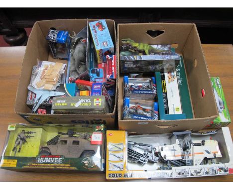 A Quantity of Diecast and Plastic Model Vehicles, R/C Bladez Micro Helicopter, Plastic Toy Dinosaurs etc, mostly in original 