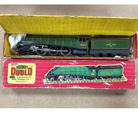 A Hornby Dublo HO/OO Scale Two Rail Locomotive No. 2211 A4462 Golden Fleece, untested, playworn, boxed.