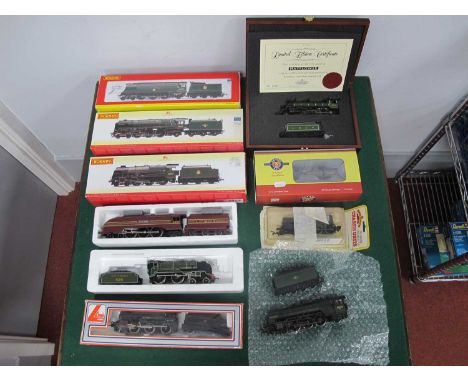 Eight 'OO' Gauge/4mm Steam Locomotives for Spares or Repair, comprising a Hornby R2542 boxed "City of Wells" (r/h rods loose)