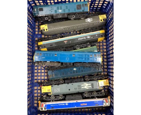Eight OO Scale Diesel Locomotives, including Class 47's and 37's, by Hornby and others, all playworn, untested.