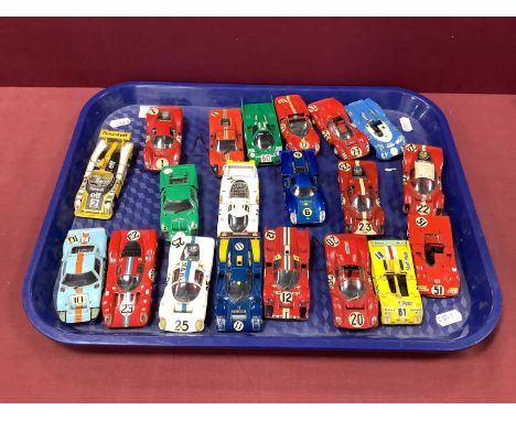 Twenty 1:43 Scale Diecast and White Metal Model Le Mans Racing Cars by Eligor, Brumm, Meri Kits, Solido and other, Small part