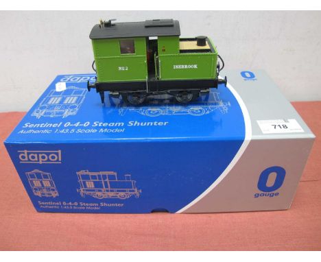 A Dapol O Gauge/7mm Ref No. 75-005-006 Sentinel 0-4-0 Steam Shunter "Isebrook" G.W.R, green R/No. 2, very good boxed untested