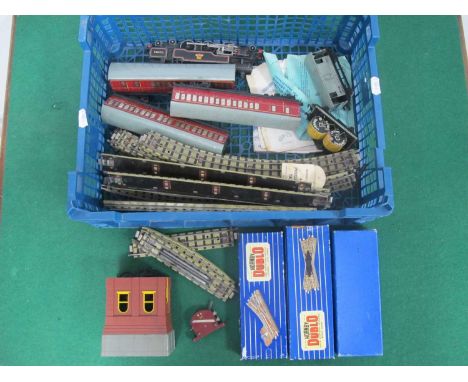 A Quantity of Hornby Dublo Model Railway Items, to include three rail 2-6-4 Stannier Tank Locomotive R/No. 80054 BR black, th