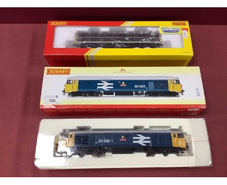 Two Hornby 'OO; Gauge/4mm Boxed Diesel Locomotives, comprising Ref No R2349 Class 50 Co-Co BR blue "Ark Royal" R/No 50.035; a