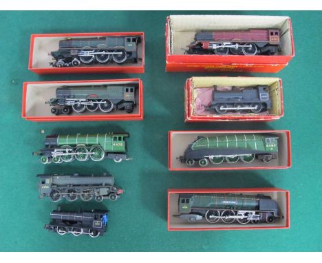 Eight OO Gauge/4mm Steam Tender Locomotives "Minus Tenders", consisting of Hornby "King George V" R/No. 6000, Hornby Class A4