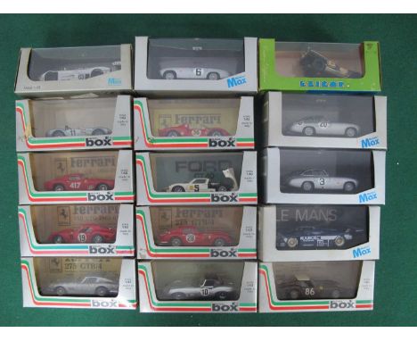 Fifteen 1:43 Scale Diecast Model Cars Mostly by Model Box and Models Max, to Include #8453 Ford GT 40 Le Mans 66, Cased.