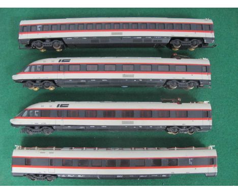 A Lima HO Gauge Unboxed Four Car Class 403 Overhead Electric E.M.U, DB Rail, red and light grey livery, comprising power car 
