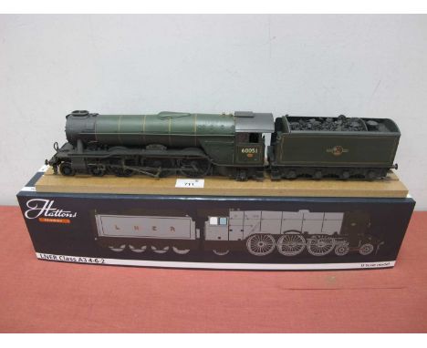 A Hattons Original O Gauge/7mm Ref No. H7-A3-006B Class A3 4-6-2 Steam Tender Locomotives, BR green "Brink Bonny" R/No. 60051