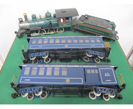 A Bachmann "Big Hauliers" Unboxed 'G' Gauge/10mm Baldwin 4-6-0 Old Timer Steam Locomotive, with eight wheel bogie tender "Pen