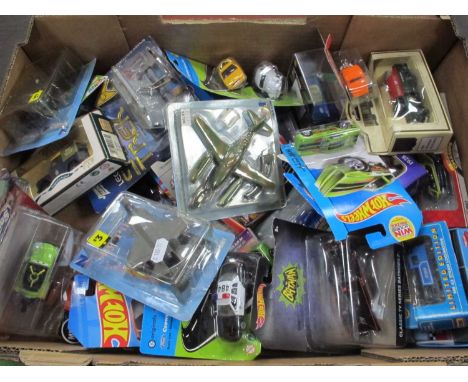 Approximately Thirty Diecast, Plastic Model Vehicles by Mattel Hot Wheels, Lledo, Italeri and other. Mostly within original u