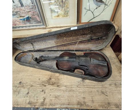 An antique violin. 