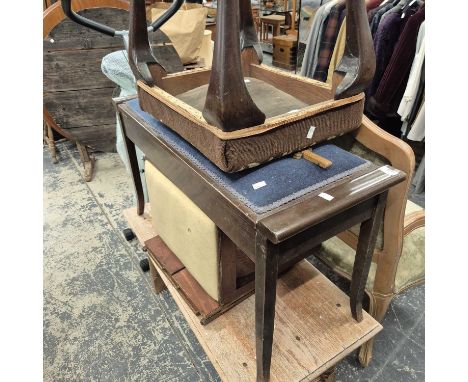 A piano stool and a dressing stool.