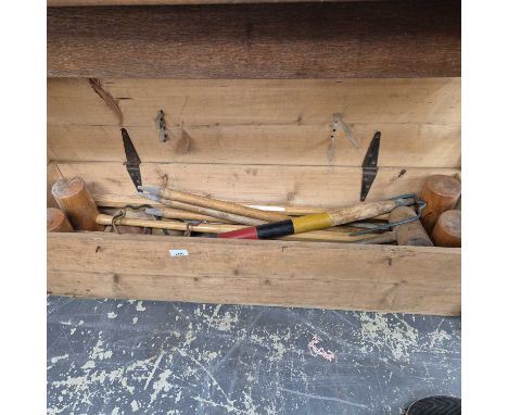 A croquet set. 