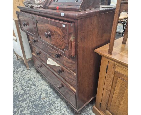 A large early Victorian secretaire chest. 